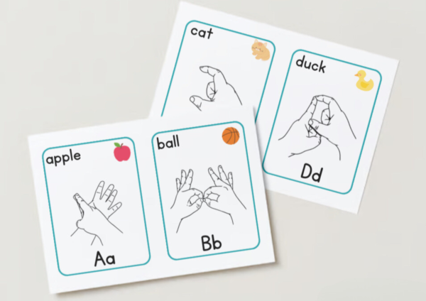 Auslan Hub Alphabet flashcards