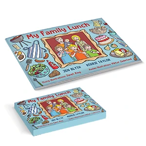 My Family Lunch book and flashcards bundle