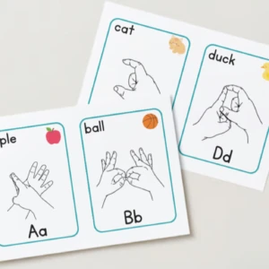 Auslan Hub Alphabet flashcards