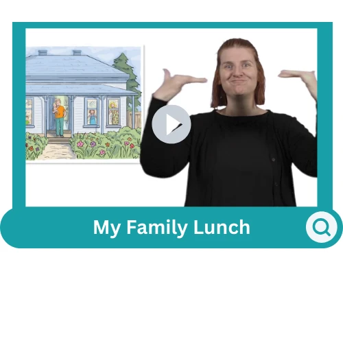 my family lunch Auslan Hub Auslan teaching resources and training